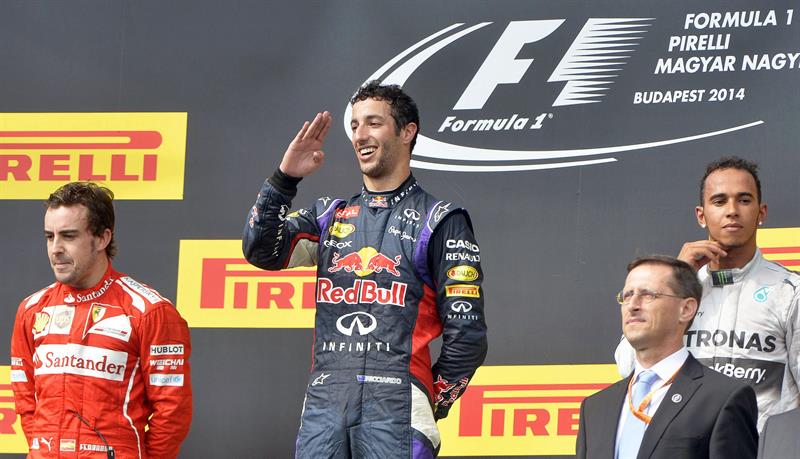 Ricciardo (Red Bull) ganó el Gran Premio de Hungría