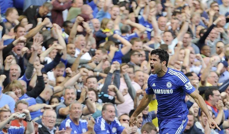 Chelsea gana 2-0 con gol de Costa y sigue en la punta de la Premier League