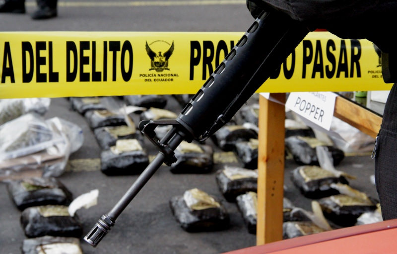 100 bloques de cocaína decomisados en el suburbio de Guayaquil