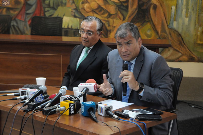 Rafael Correa rinde desde Bélgica su versión en caso Singue