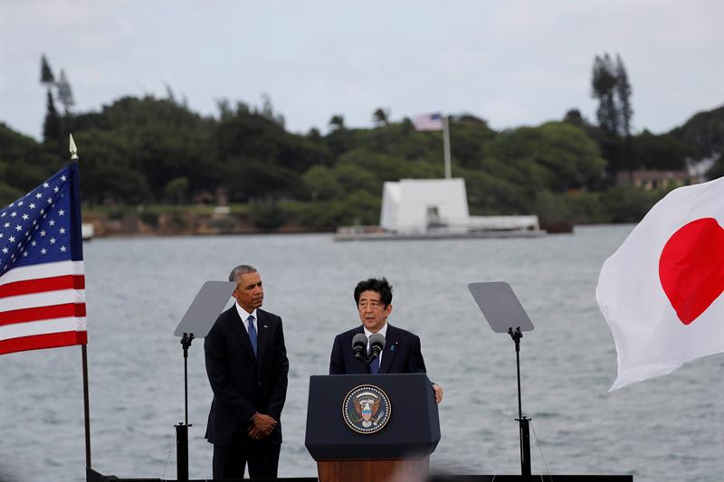 Obama y Abe y su homenaje a las víctimas de Pearl Harbor