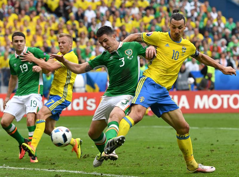 Suecia rescata un empate ante Irlanda en grupo E de la Eurocopa