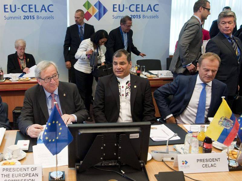 Correa, Tusk y Juncker cierran cumbre &quot;fructífera&quot; entre la UE y la Celac