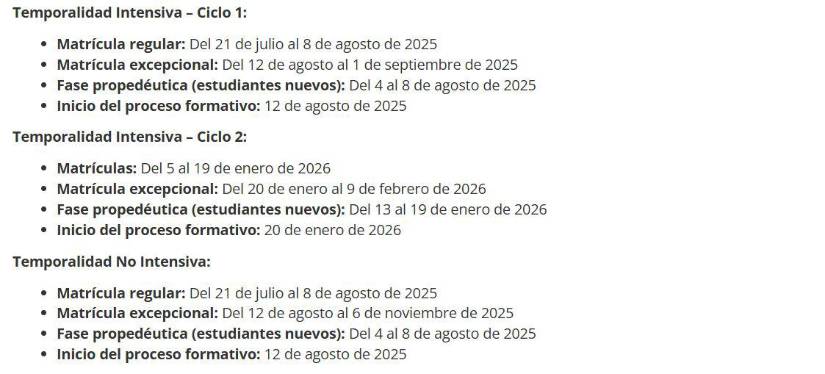 Temporalidades de la oferta educativa Temporalidades de la oferta educativa