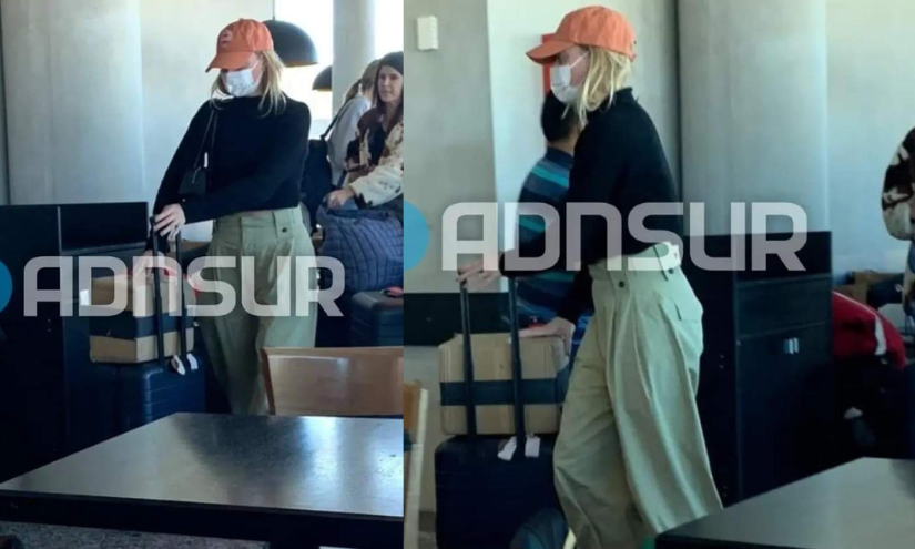 Margot Robbie en el aeropuerto de argentina.