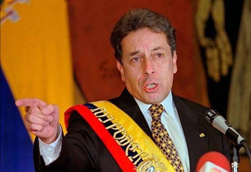 Presidente interino Fabían Alarcón en 1998