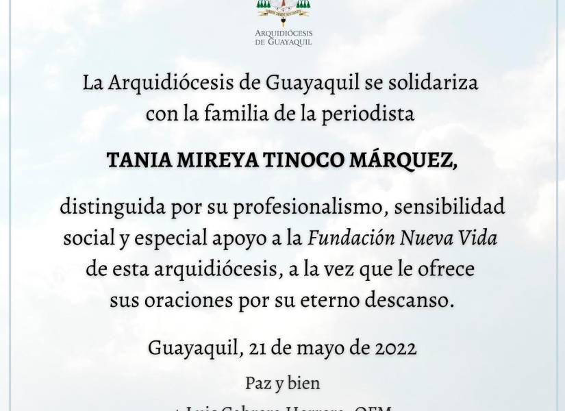 Compañeros de Tania Tinoco en Ecuavisa le enviaron emotivos mensajes