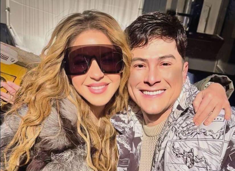 Víctor Moscoso y Shakira en una imagen publicada en su Instagram.