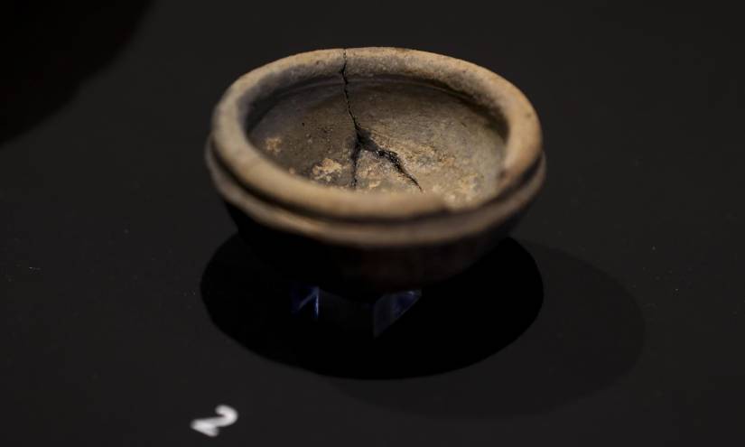 Una vasija hallada por los arqueólgos.