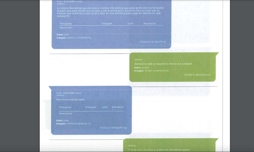 Jordán le explica a Norero que el traspaso debe ser con gente bien para simular una venta. Jordán le explica a Norero que el traspaso debe ser con gente bien para simular una venta.