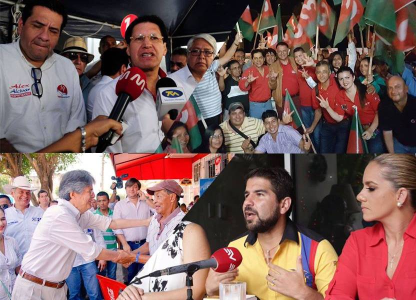 Guayas, Sucumbíos y Manabí, escenarios electorales de 4 binomios