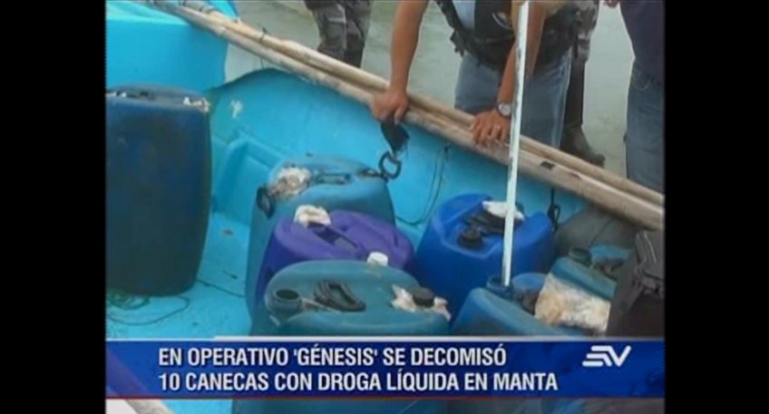 Policía decomisó droga líquida en Manta