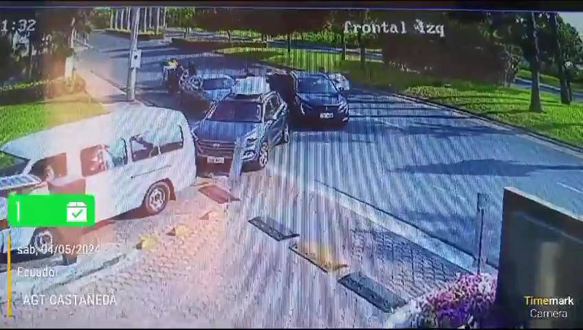 Un video captó un intento de secuestro en la garita de una urbanización en La Aurora, Daule