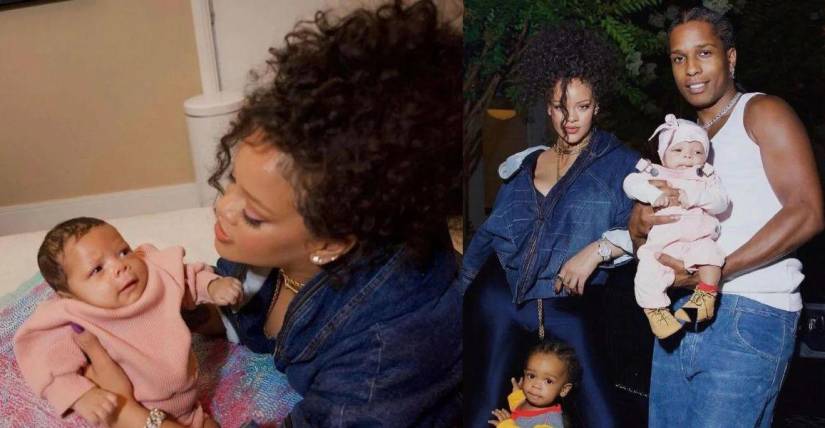 Rihanna presenta a su bebé recién nacido al mundo, así luce el segundo hijo de la cantante