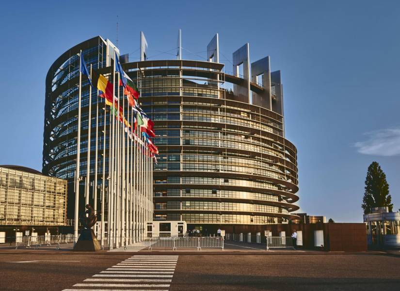 Edificio del Parlamento Europeo en Estrasburgo.