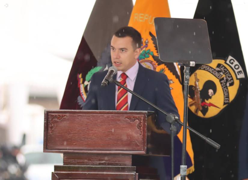 El presidente de la República, Daniel Noboa, estuvo este lunes 15 de abril en Milagro, provincia del Guayas.