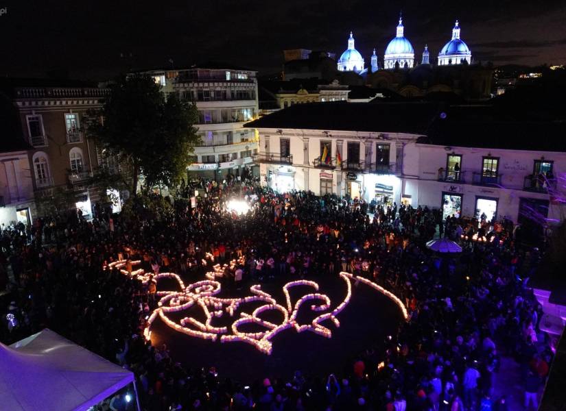 El Festival de luces en Cuenca, el pasado 7 de diciembre, atrajo a muchos turistas.