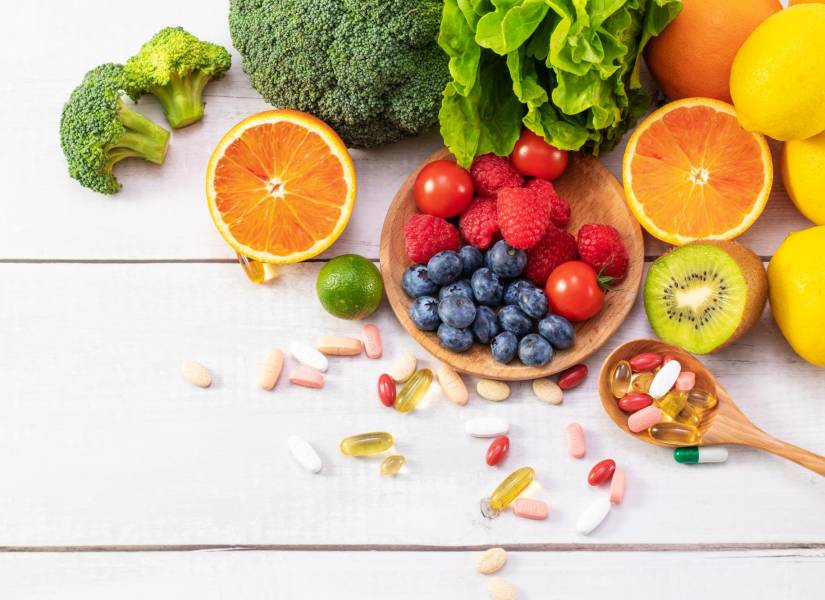 Frutas, verduras y vitaminas