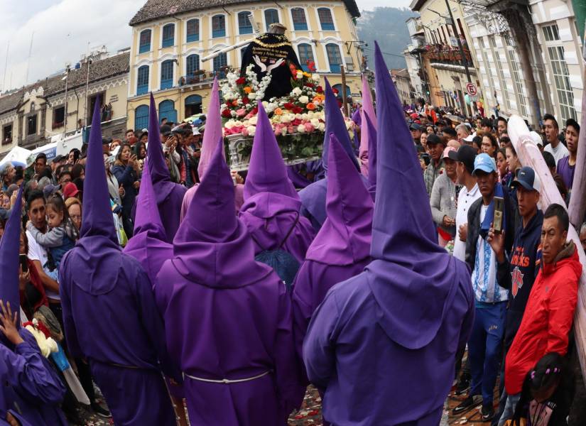 Quito, viernes 29 de marzo del 2024. Procesión de Jesús del Gran Poder, en el Centro Histórico.