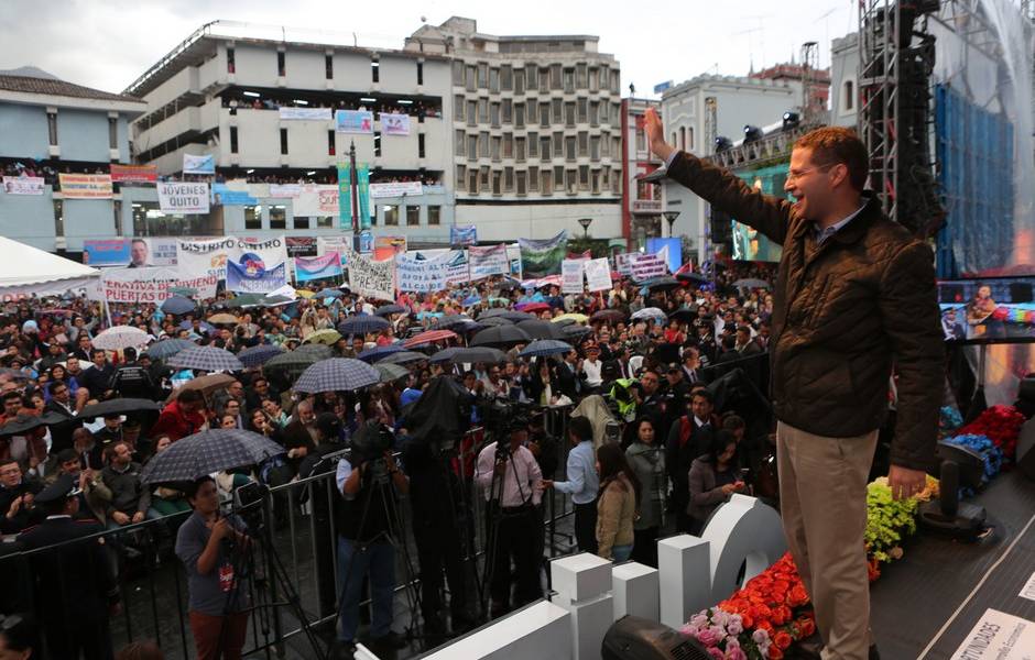 Alcalde de Quito presentó su informe tras sus 100 primeros días de gestión