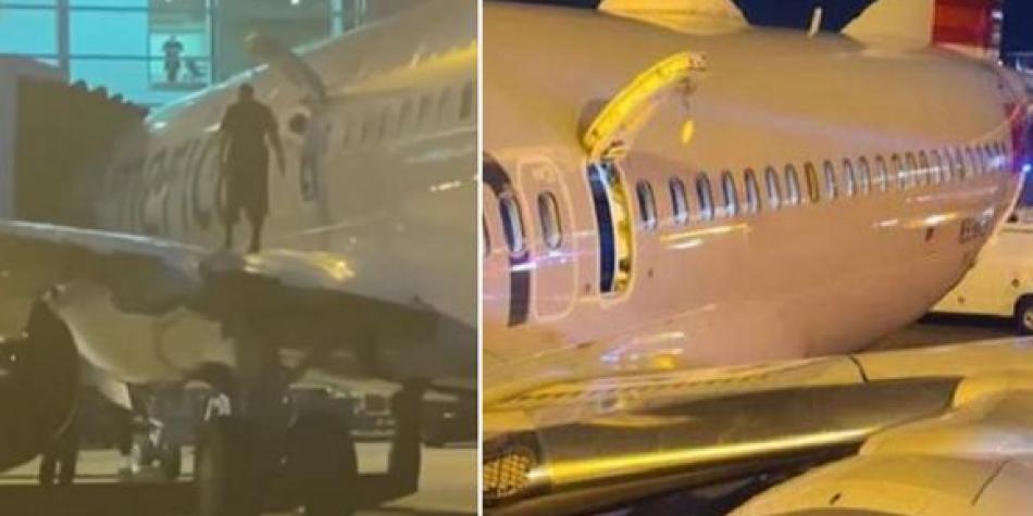 Detienen a pasajero que saltó al ala de un avión llegado de Colombia a Miami