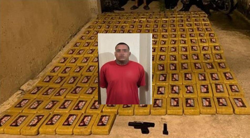 Un hombre fue capturado con 240 paquetes de cocaína en Sucre, Manabí