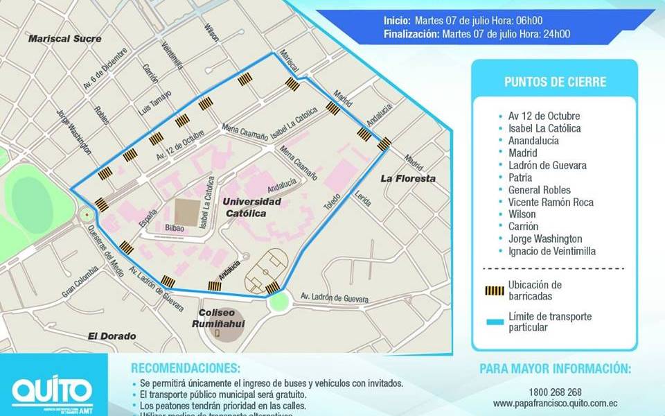 Así será la restricción vial de este domingo en Quito
