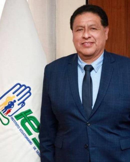 Jaime Bernabé Erazo en una foto cuando fue posesionado como Director General del IESS