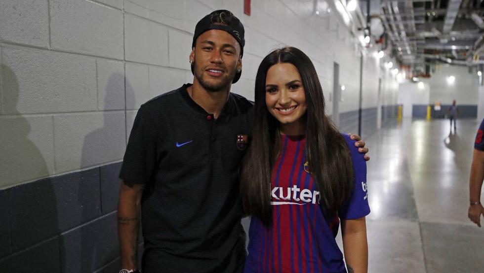 En España especulan con romance entre Neymar y Demi Lovato