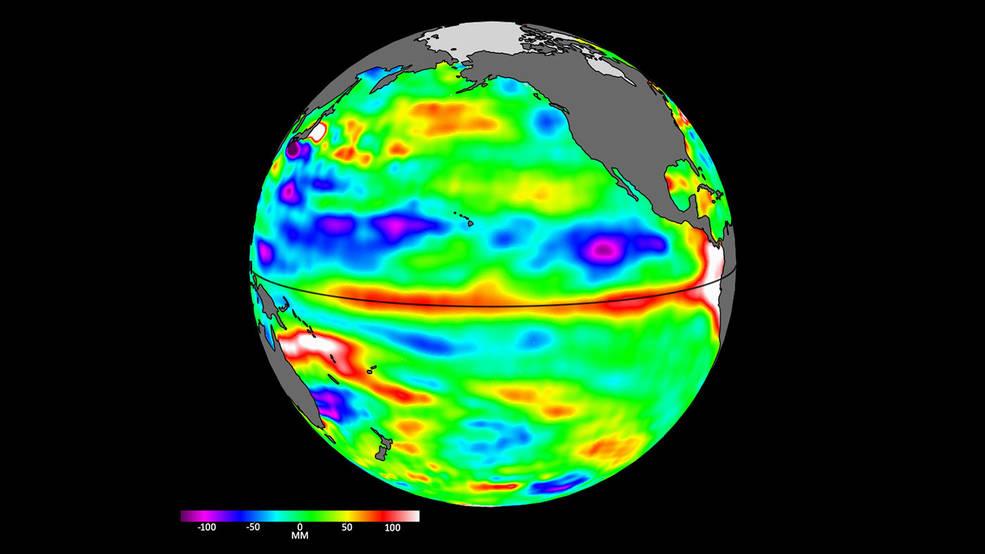 La NASA publicó las primeras imágenes del Fenómeno de El Niño