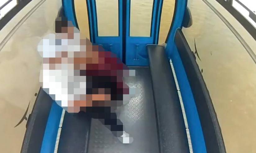 Captura de video que se filtró del circuito cerrado de la Aerovía. Captura de video que se filtró del circuito cerrado de la Aerovía.