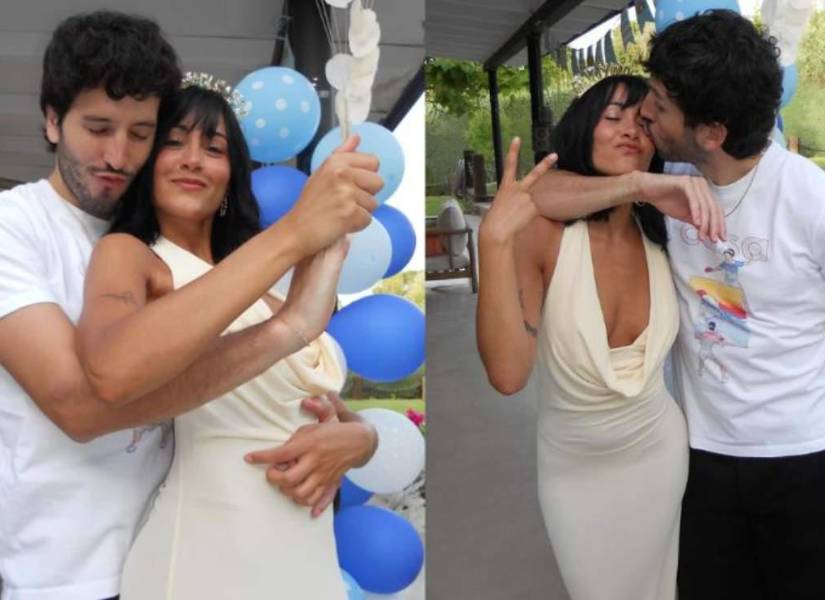 La fotografía de la izquierda generó especulaciones entre los seguidores de la pareja