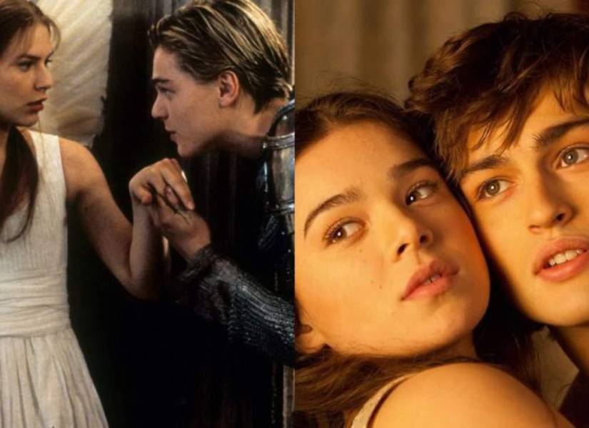 Las versiones cinematográficas fueron interpretadas por Claire Danes y Leonardo DiCaprio en 1996 mientras que la adaptación más actual fue protagonizada por Hailee Steinfeld y Douglas Booth