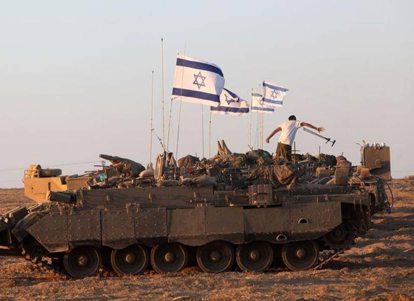Soldados de Israel en zona controlada por Hamas en Gaza 2014