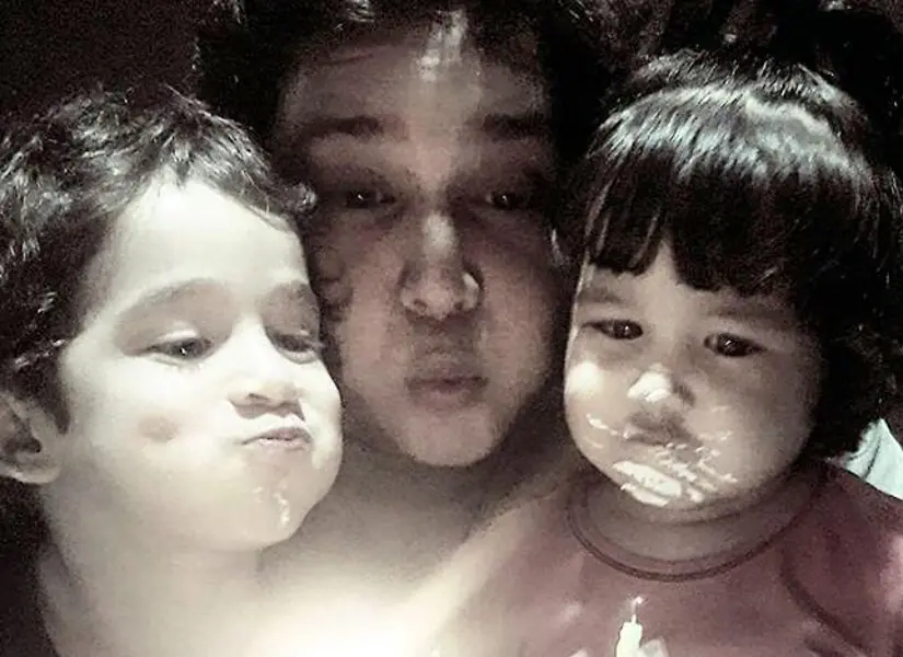 Pepe Tola y sus sobrinos.