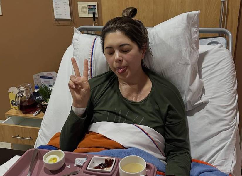 Josh Paredes en el hospital.