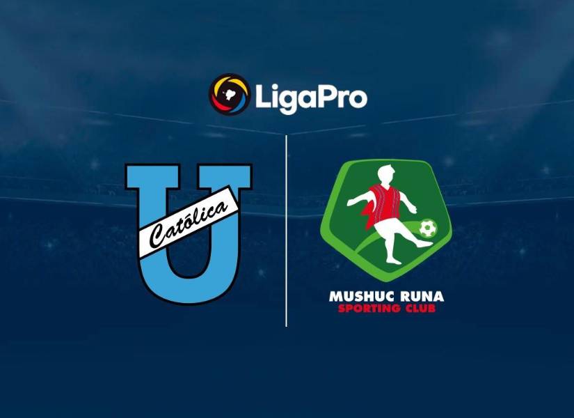 Archivo Escudos de Universidad Católica y Mushuc Runa.