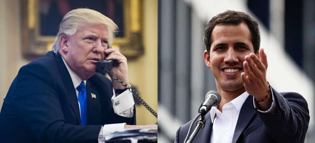 Presidente Trump habla por teléfono con Juan Guaidó