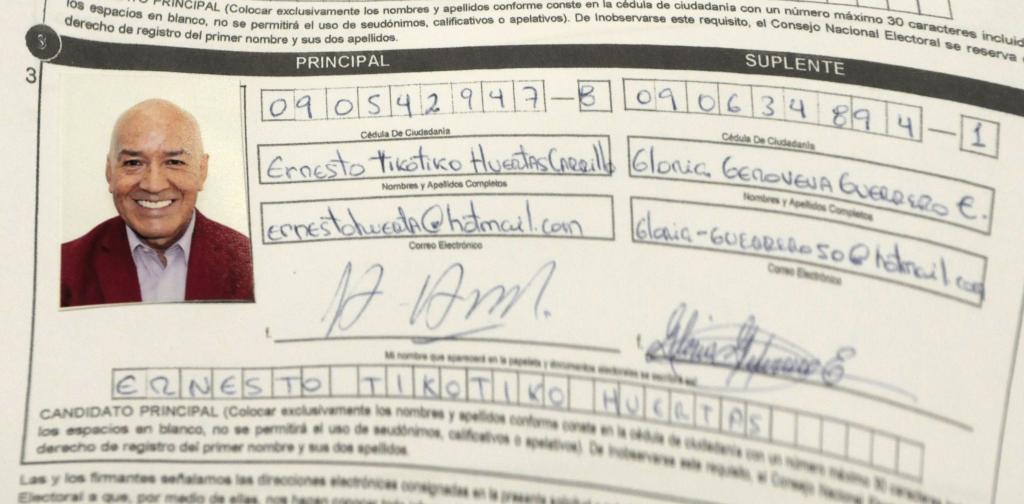 Tiko Tiko es candidato a asambleísta por el Partido Socialista Ecuatoriano