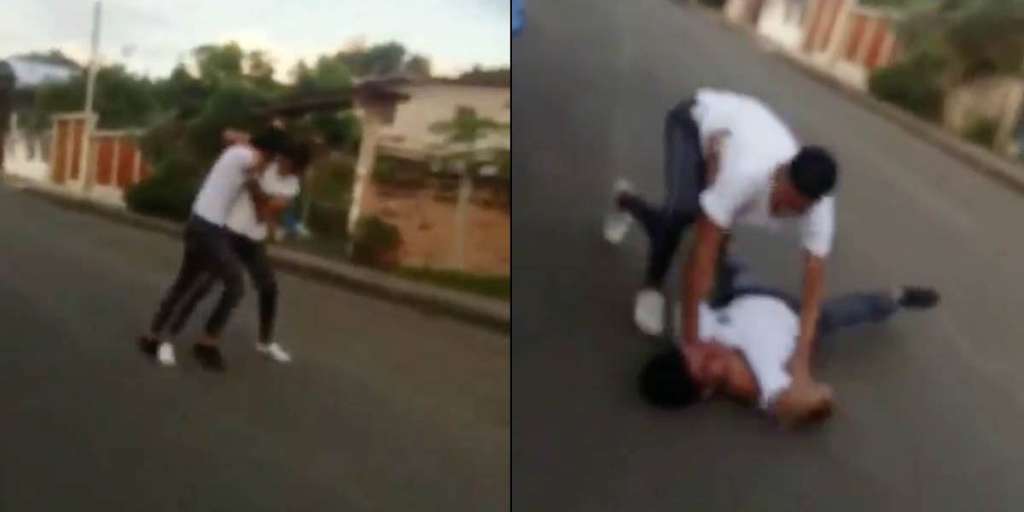Estudiantes protagonizan violenta pelea en Manabí