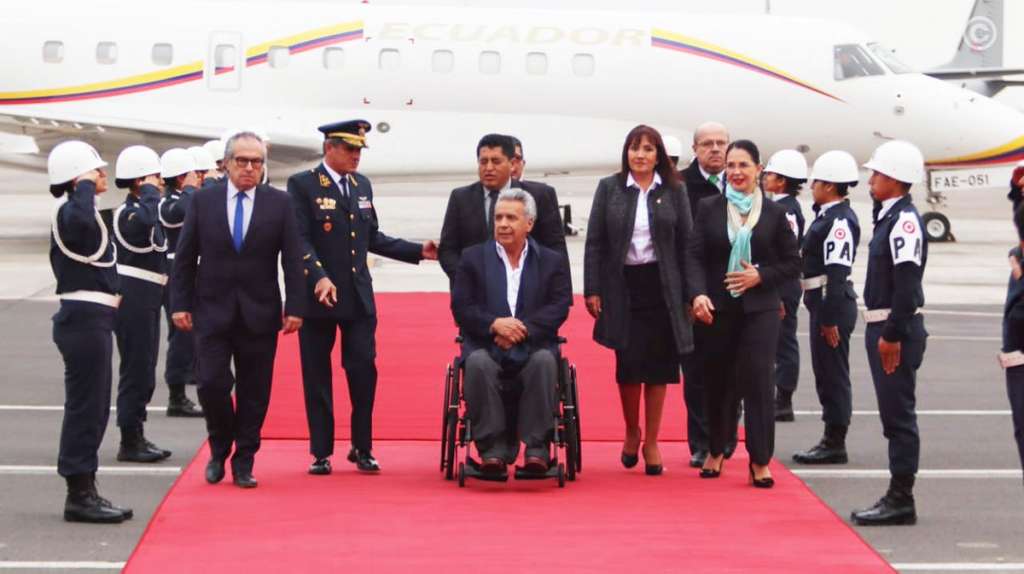 Lenin Moreno llega a Lima para cumbre del Pacífico