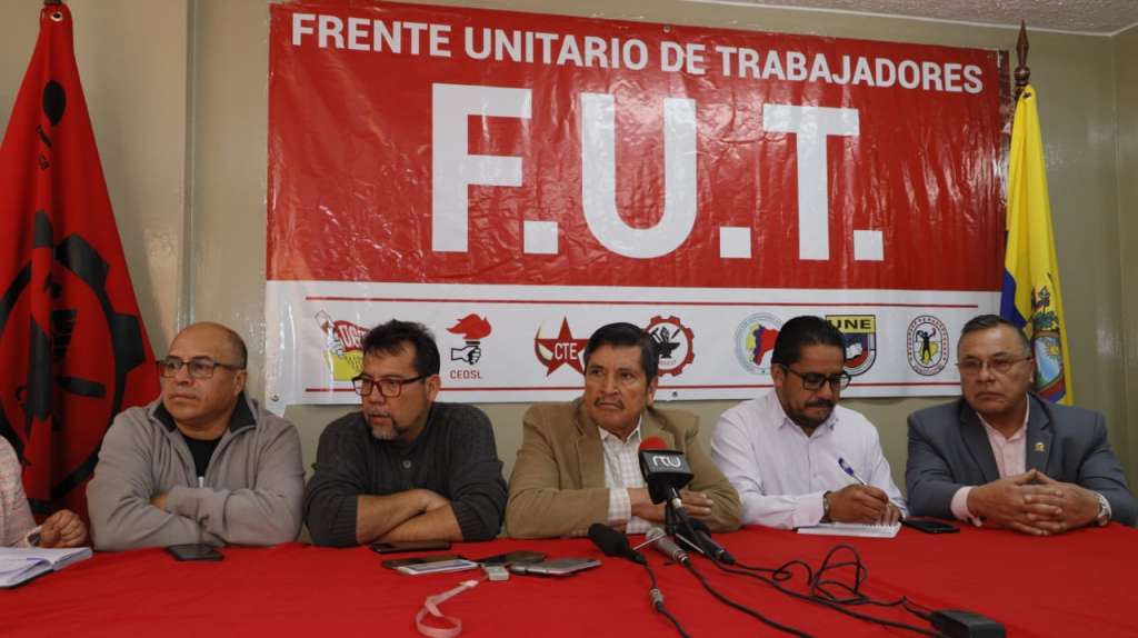 FUT anuncia marcha nacional contra el gobierno de Moreno