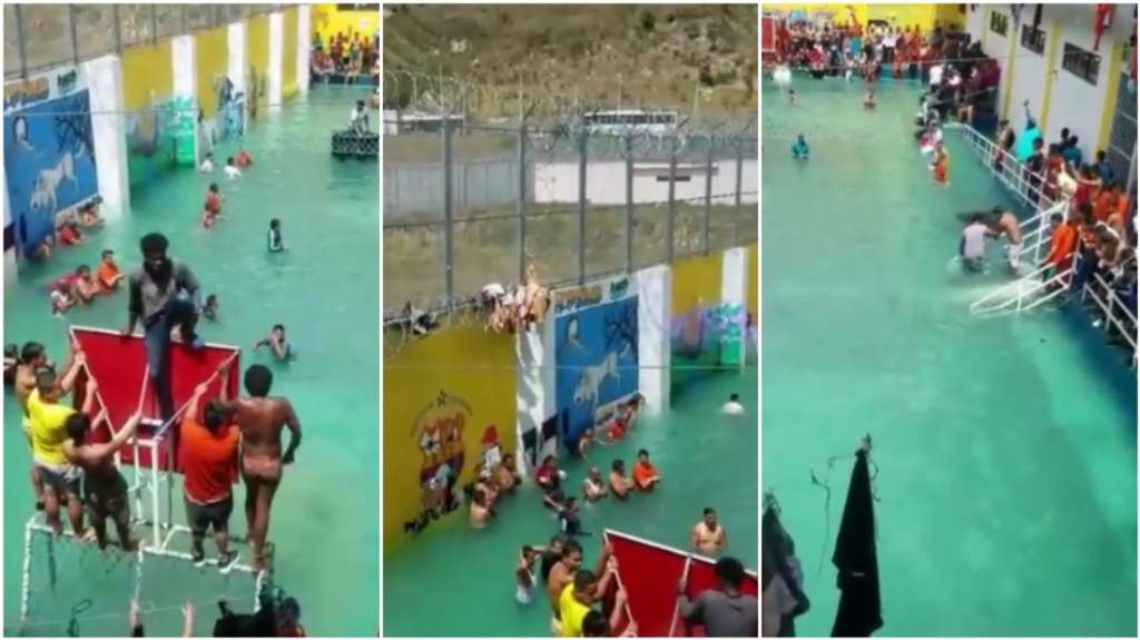 Patio de cárcel en Cuenca es convertido en piscina