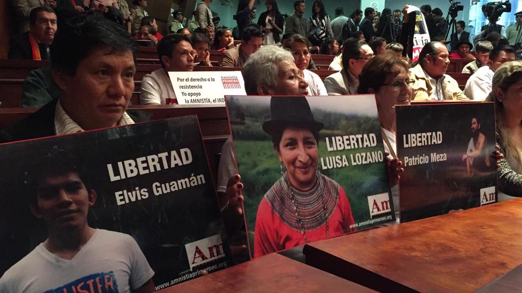 Líderes indígenas entregan pedido de amnistía e indulto en Asamblea y Ejecutivo