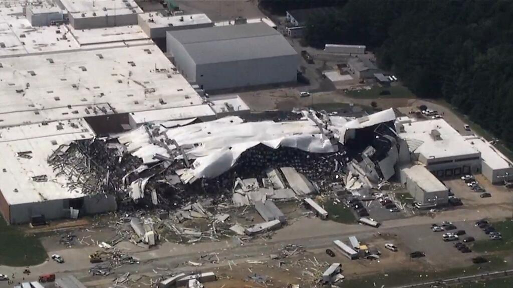 Estados Unidos: un tornado destruye una planta de la farmacéutica Pfizer en Carolina del Norte