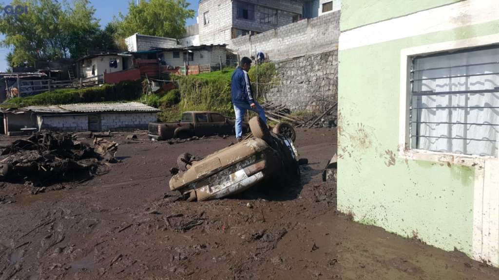 Aluvión registrado en la zona de Pinar Alto dejó 25 casas afectadas y 11 familias evacuadas