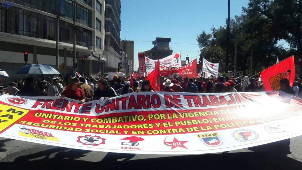 Gremios de trabajadores marchan este 1 de mayo