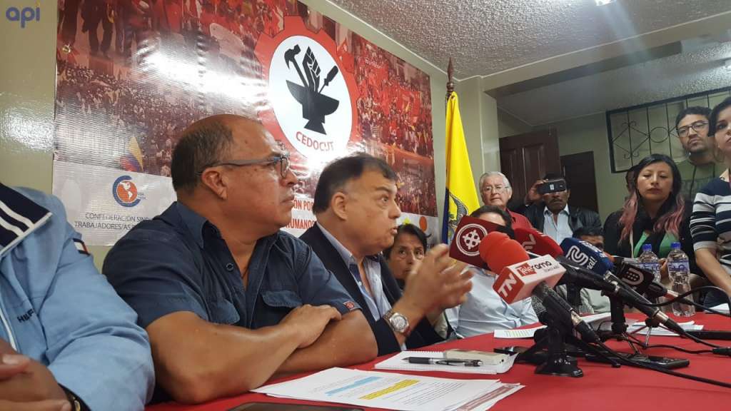 Organizaciones sindicales ratifican huelga nacional