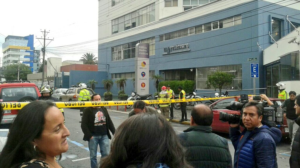 Amenaza de bomba en edificio de Medios Públicos causa alarma en Quito