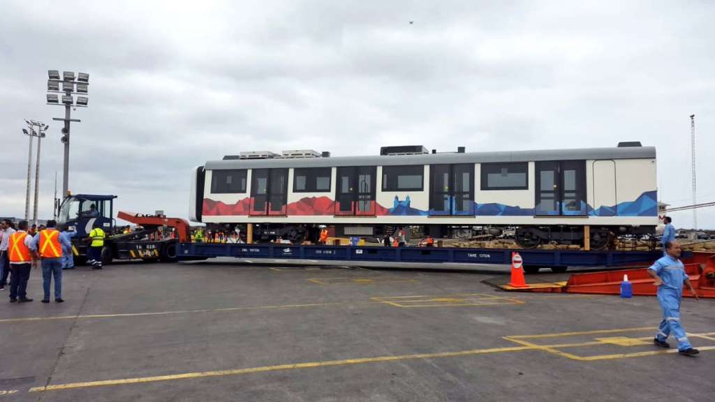 Primer tren para Metro de Quito ya está en el país